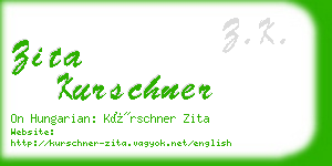 zita kurschner business card